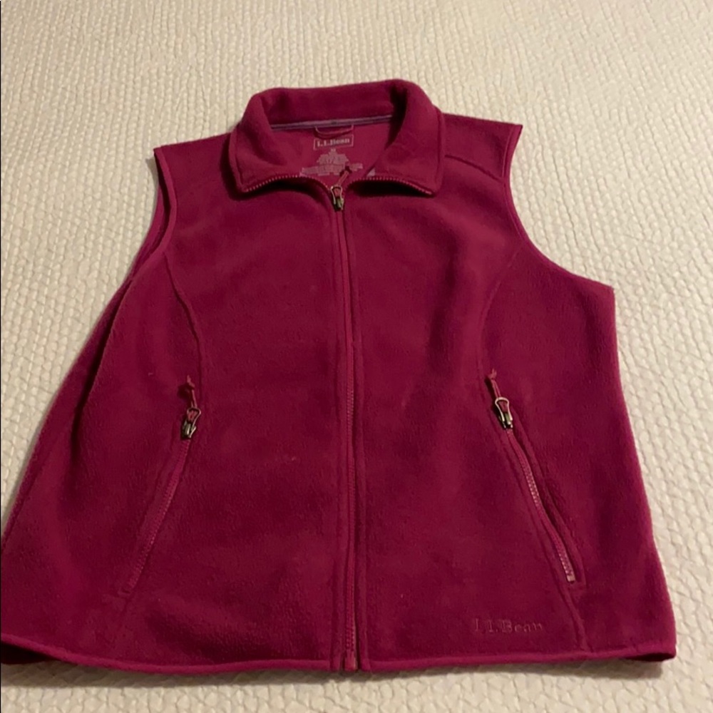 L L Bean pink vest